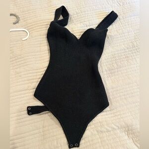 Abercrombie & Fitch Black Ribbed Bodysuit